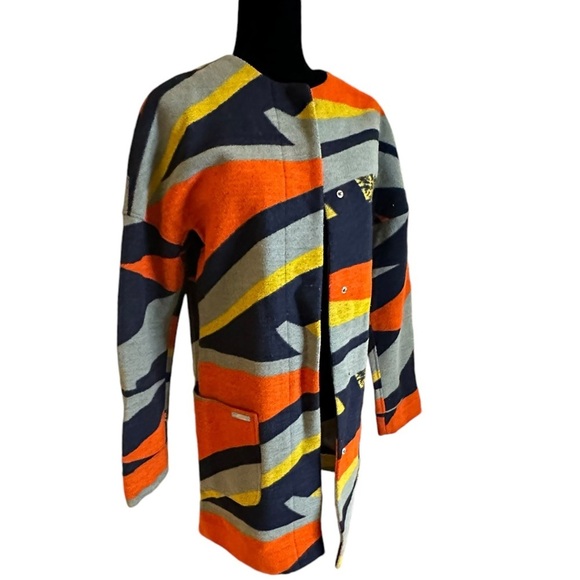 GOLDI Multi Color, Long Sleeve, Jacket Coat sz XS - Picture 3 of 16